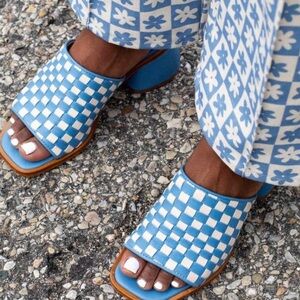 Paloma wool checkered heeled slide size 39